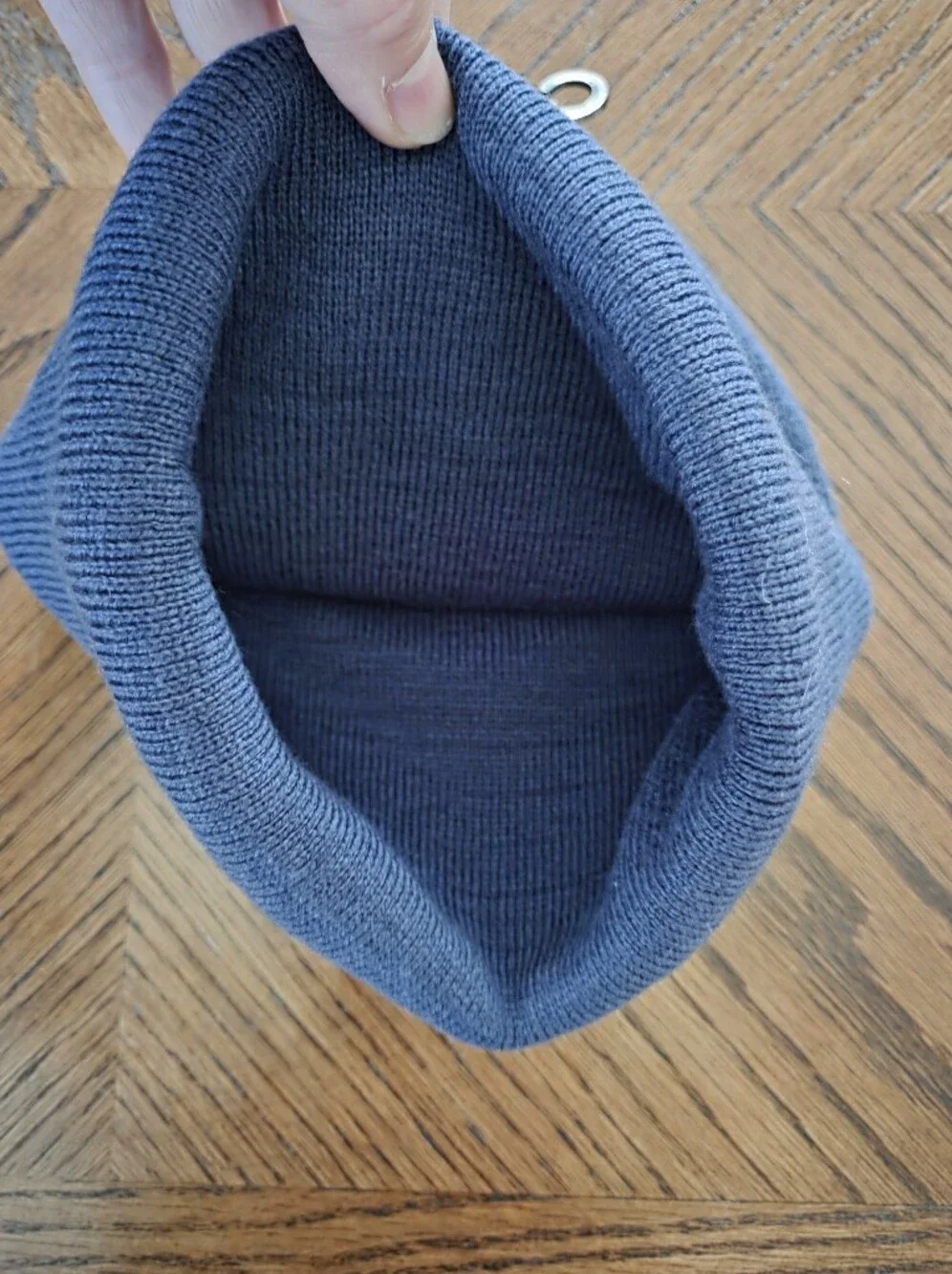 NWT Nike Kids Dark Blue Knit Cuffed Beanie with White Logo